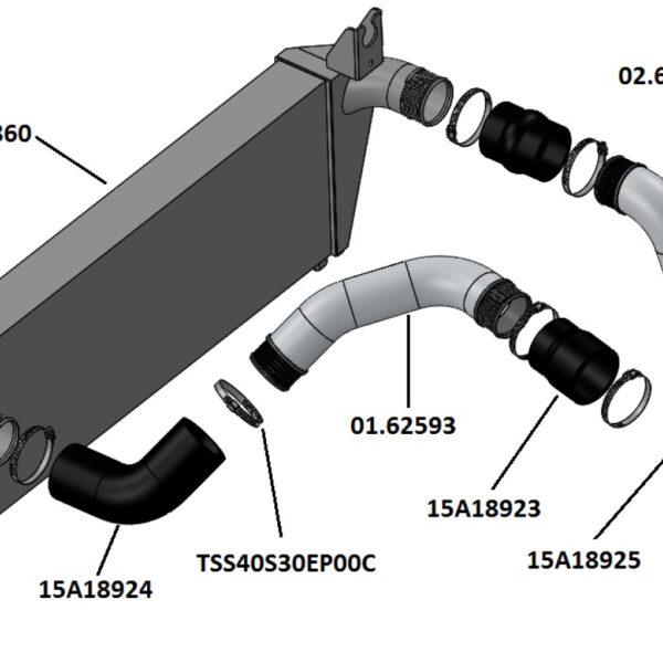 Ford Ranger PX 3,2 TD intercooler kit.-1255