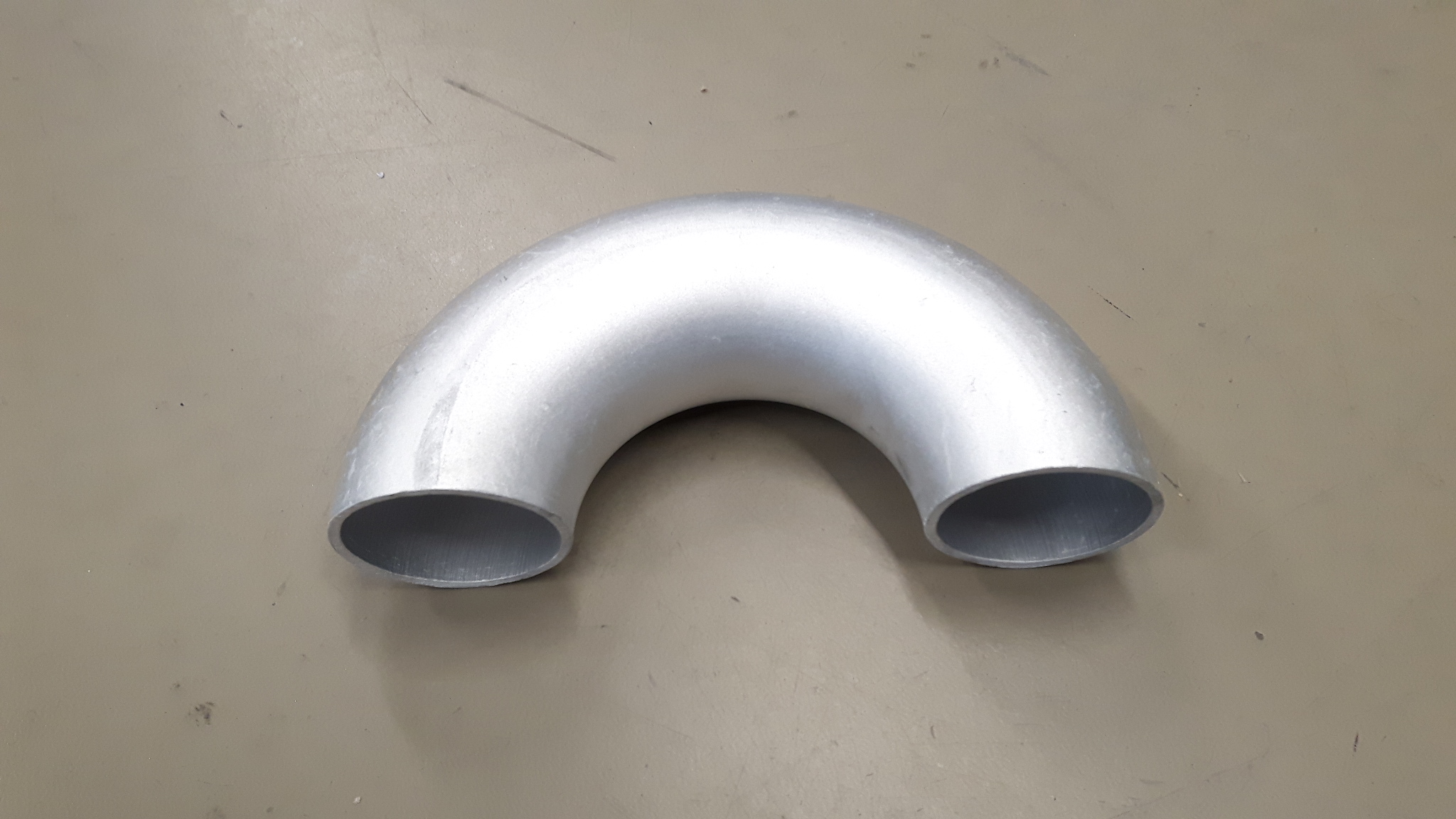 Aluminium lasbocht 180 graden 60 x 3 mm / kort-0