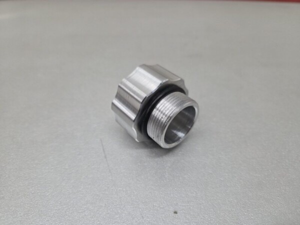 Vuldop aluminium Ø 43 mm  L= 35 mm +lasbus aluminium