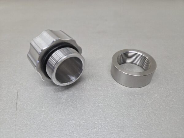 Vuldop aluminium Ø 43 mm  L= 35 mm +lasbus staal 37