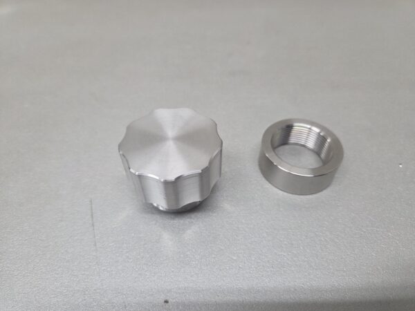 Vuldop aluminium Ø 43 mm  L= 35 mm +lasbus staal 37