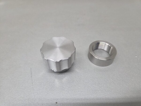 Vuldop aluminium Ø 43 mm  L= 35 mm +lasbus aluminium