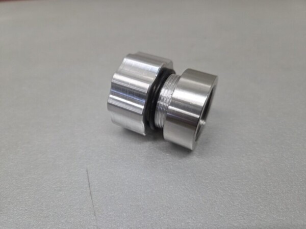 Vuldop aluminium Ø 43 mm  L= 35 mm +lasbus aluminium